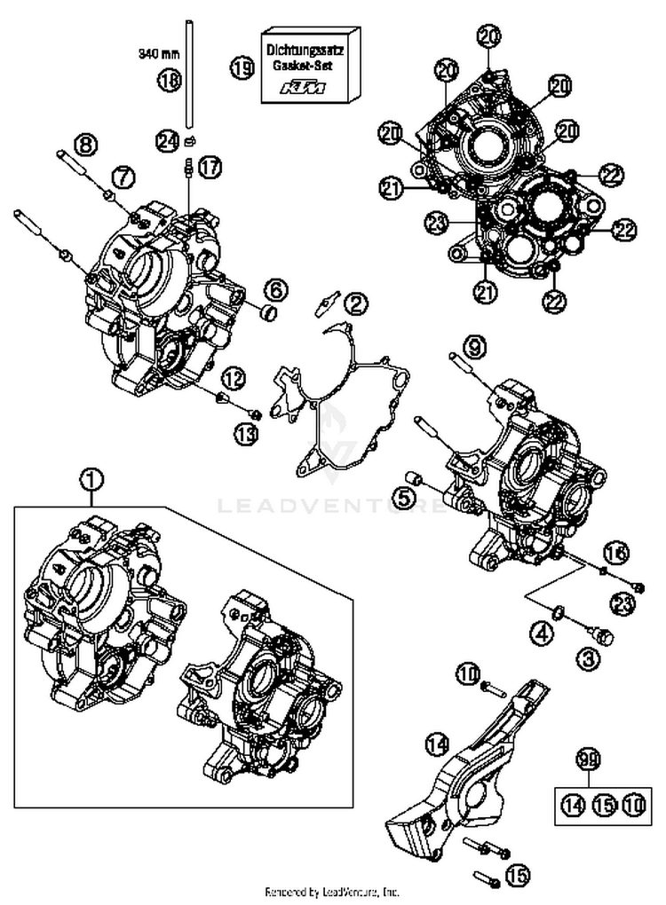 Engine Case 65 SX MINI ENGINE - 2018 Schematic