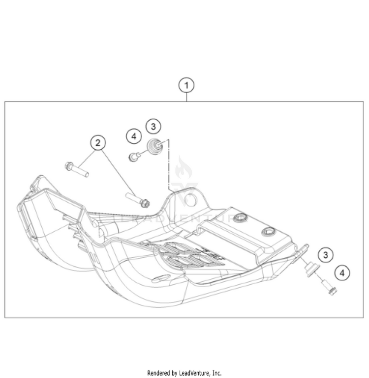 Engine Guard 300 XC-W US CHASSIS - 2024 Schematic