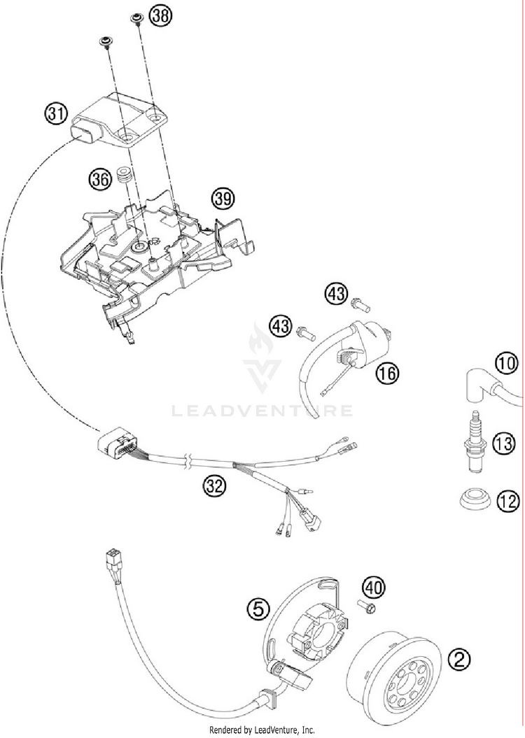Ignition System 150 XC Engine - 2012 Schematic