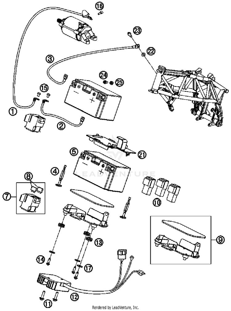 Battery 690 Duke Chassis - 2008 Schematic