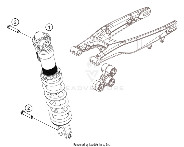 Shock Absorber 250 XC TPI CHASSIS - 2020 Schematic