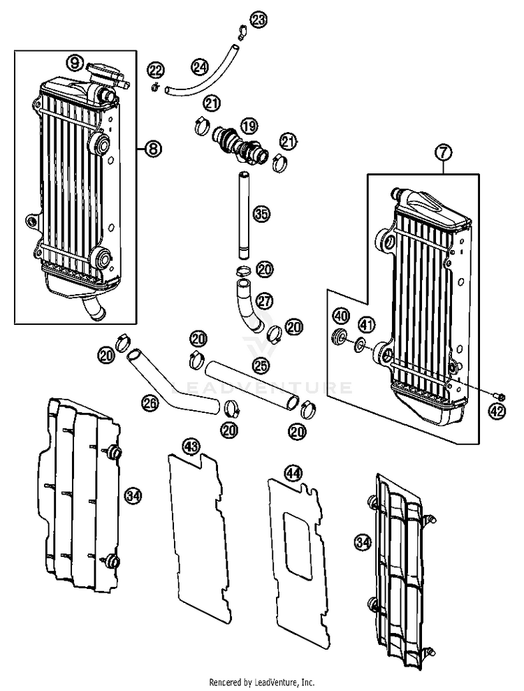 Cooling System 150 XC Engine - 2013 Schematic