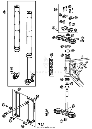 Front Fork, Triple Clamp Schematic