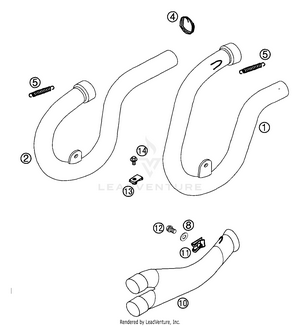 Exahust Pipe, Interm. Tube Schematic