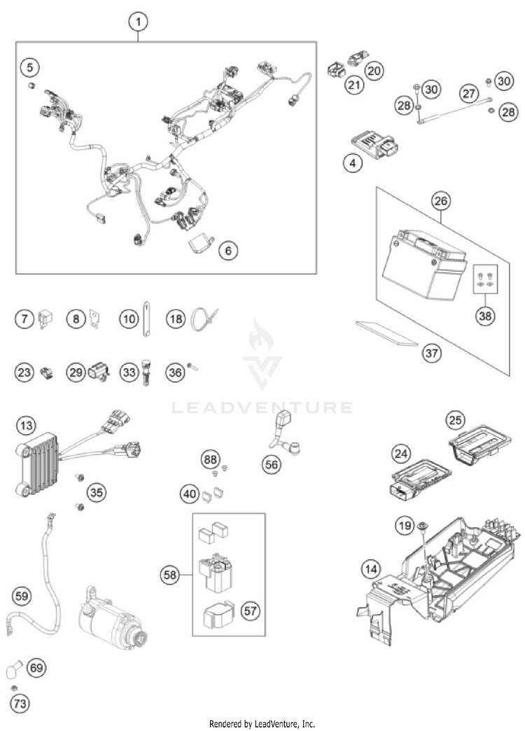 Wiring Harness 150 XC-W US CHASSIS - 2024 Schematic