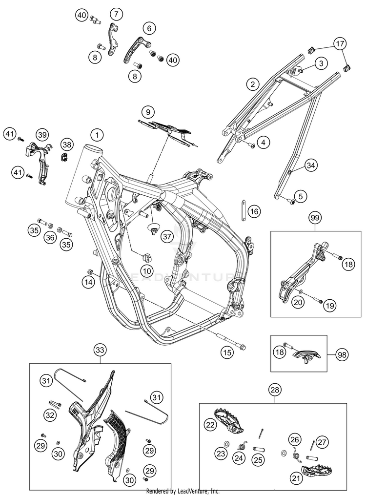 Frame 500 EXC-F SIX DAYS Chassis - 2021 Schematic