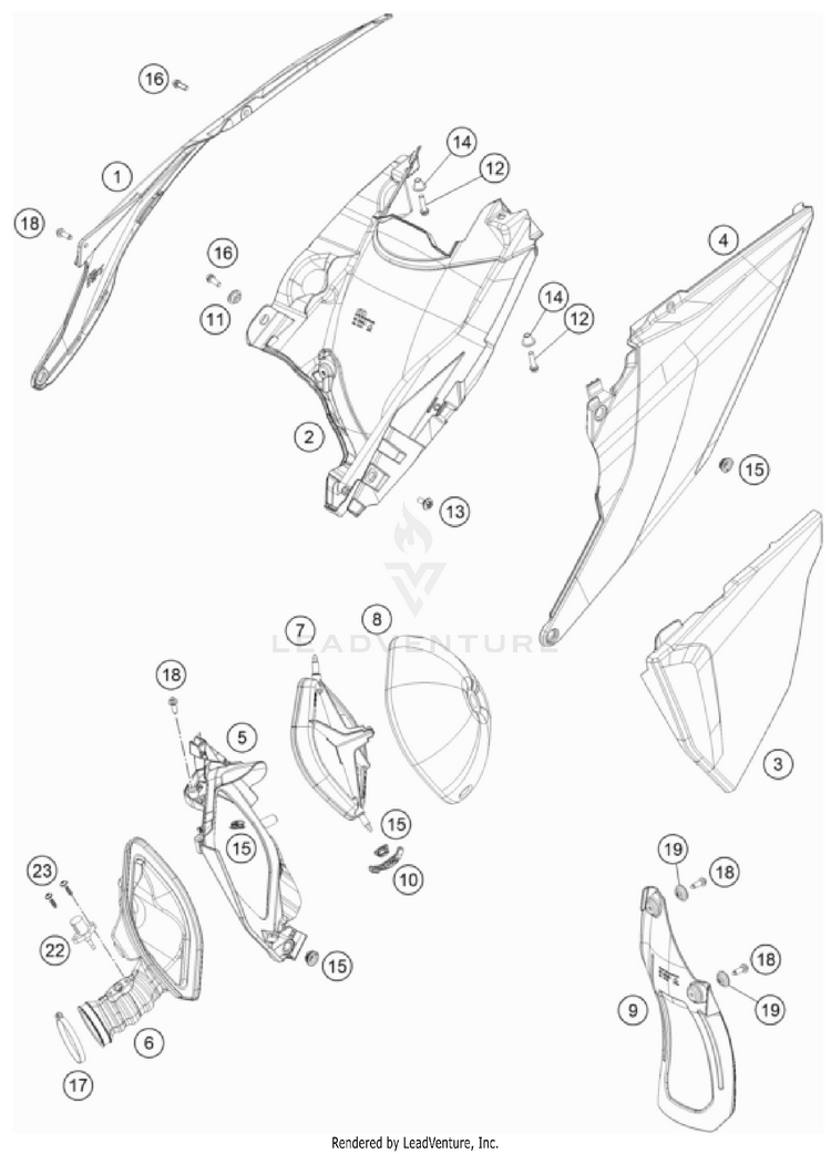 Air Filter 300 XC TPI US CHASSIS - 2022 Schematic