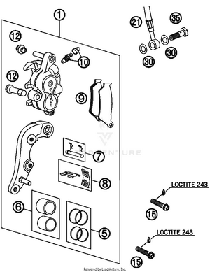 Brake Caliper Front Schematic
