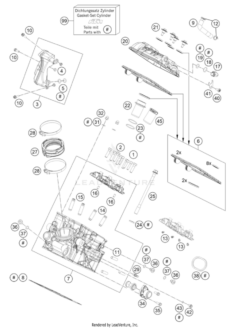 Cylinder Head Rear Schematic
