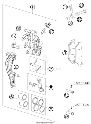 Brake Caliper Front Schematic