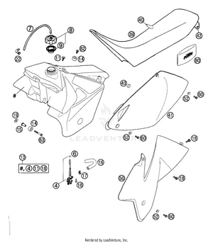 Tank, Seat, Cover Schematic
