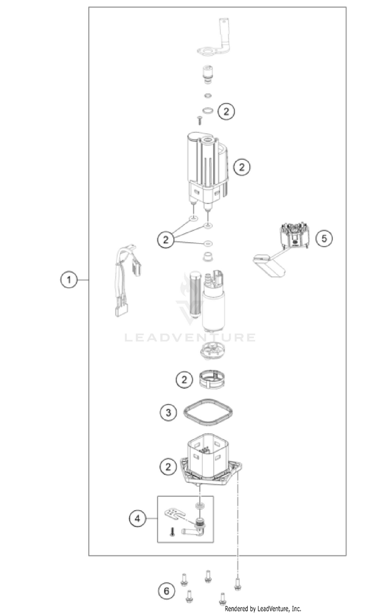 Fuel Pump 1390 SUPER DUKE R EVO, black CHASSIS - 2024 Schematic