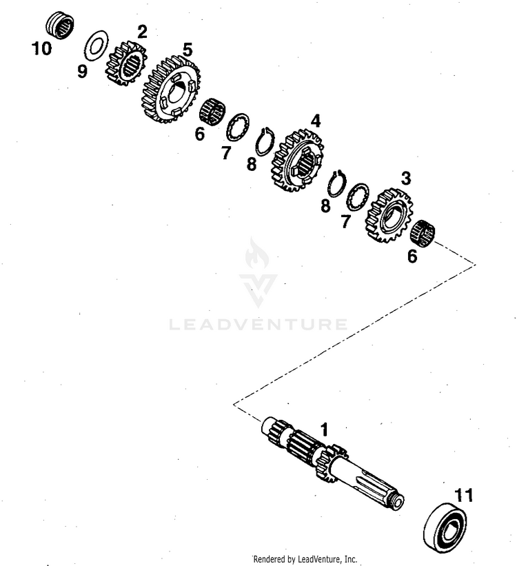 Transmission L 620 RXC Engine - 1996 Schematic