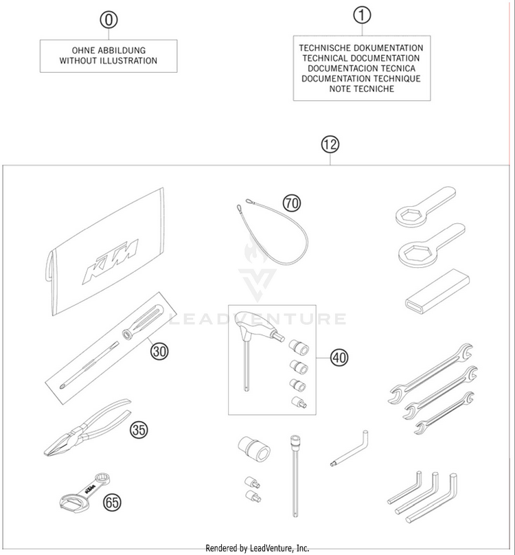 Accessories Kit 990 Supermoto T Orange Chassis - 2010 Schematic