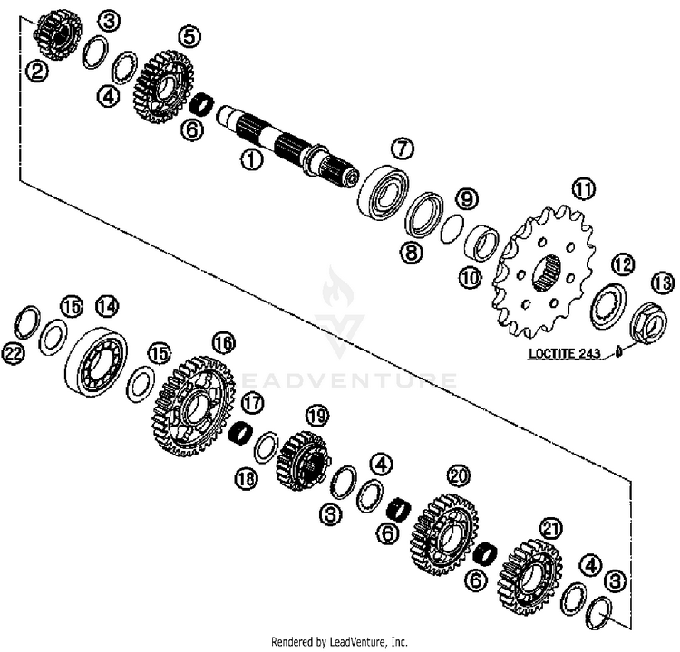 Transmission Ii - Countershaft 690 Duke Engine - 2008 Schematic