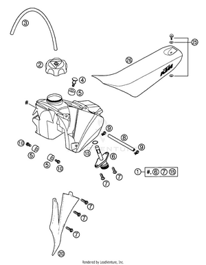 Tank, Seat, Cover Schematic