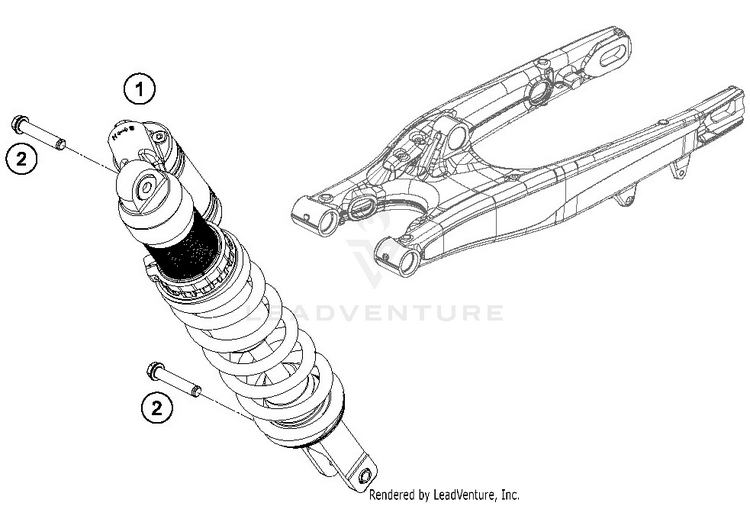 Shock Absorber 350 EXC-F CHASSIS - 2019 Schematic