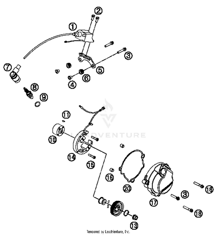 Ignition System 50 SX Mini Engine - 2014 Schematic