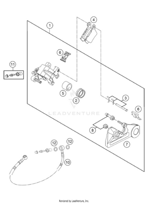 Rear Brake Caliper Schematic
