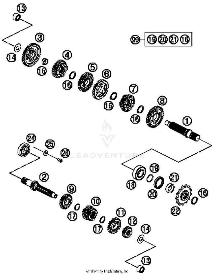 Transmission 65 SX Engine - 2015 Schematic