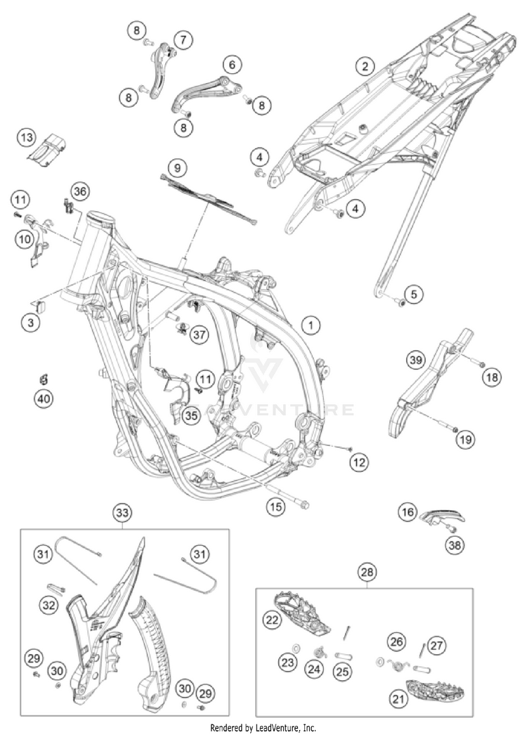 Frame 250 SX CHASSIS - 2026 Schematic