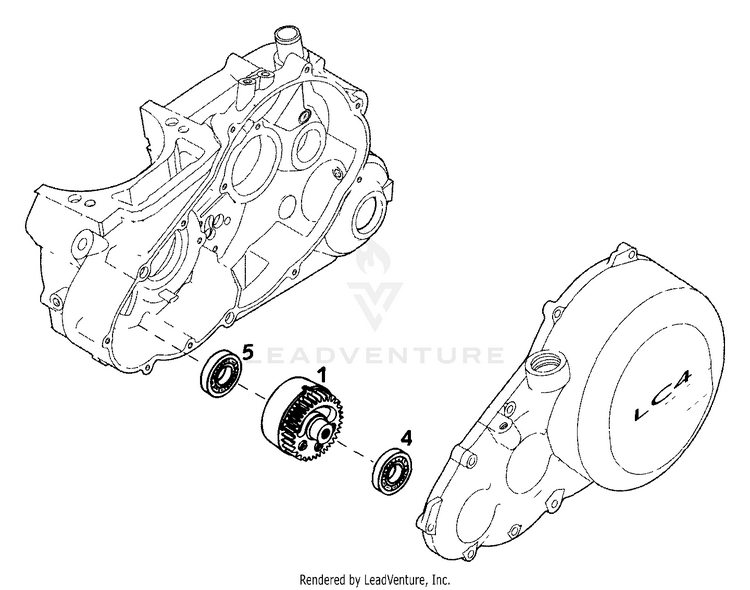 Balancer Shaft 640 LC4-E Engine - 2000 Schematic