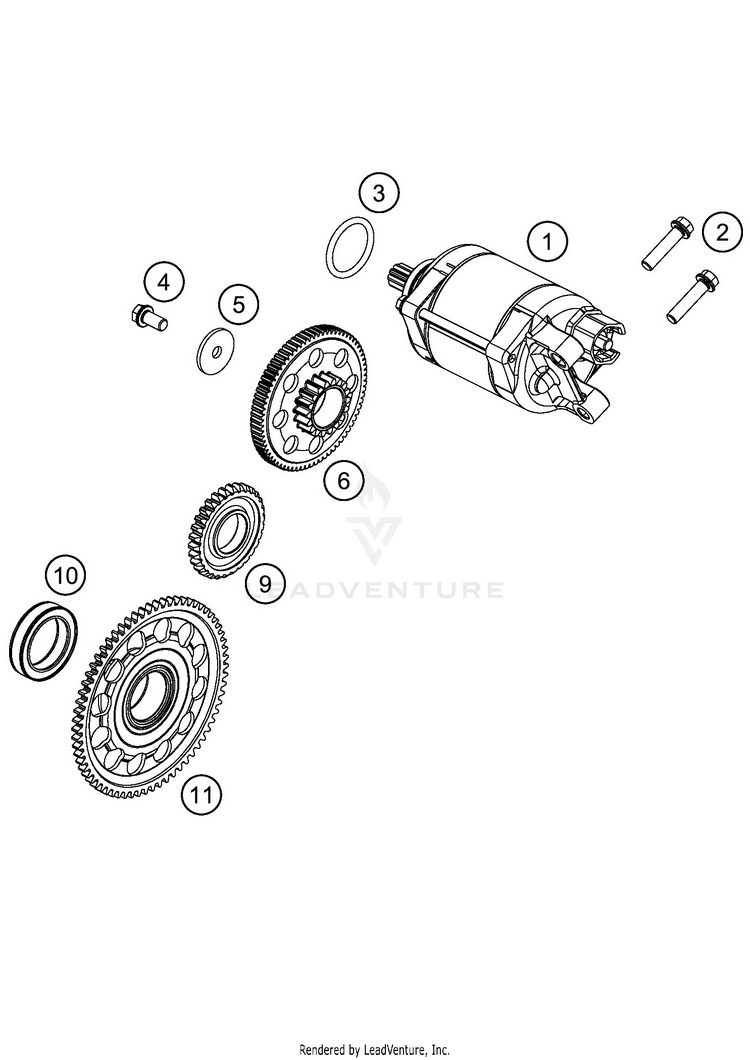 Electric Starter 500 EXC-F SIX DAYS ENGINE - 2020 Schematic