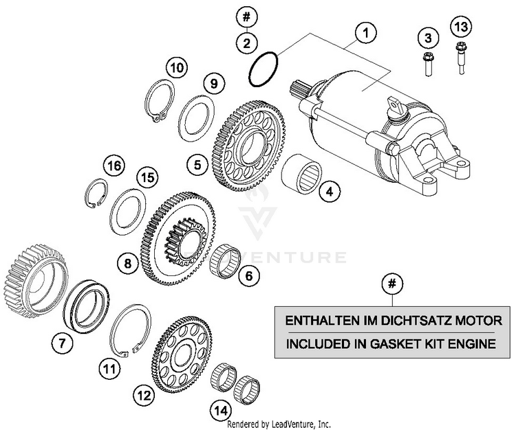 Electric Starter 690 ENDURO R ENGINE - 2017 Schematic