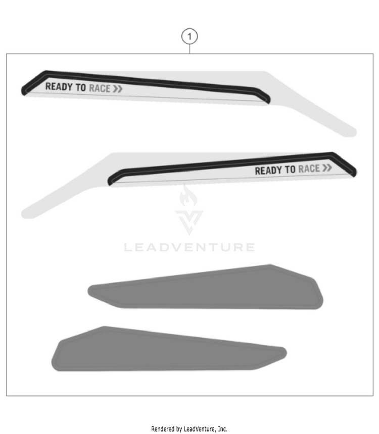 Decal 1290 SUPER ADVENTURE S, black US CHASSIS - 2022 Schematic