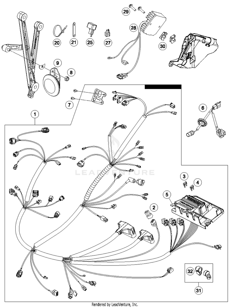 Wiring Harness 690 ENDURO R CHASSIS - 2017 Schematic