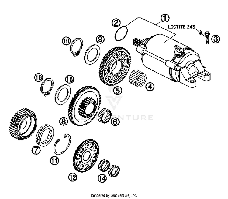 Electric Starter 690 LC4 Engine - 2007 Schematic