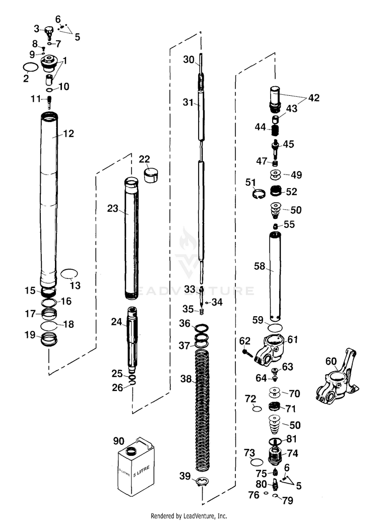 Fork Legs Wp Usd 43 250 EXC Chassis - 2000 Schematic