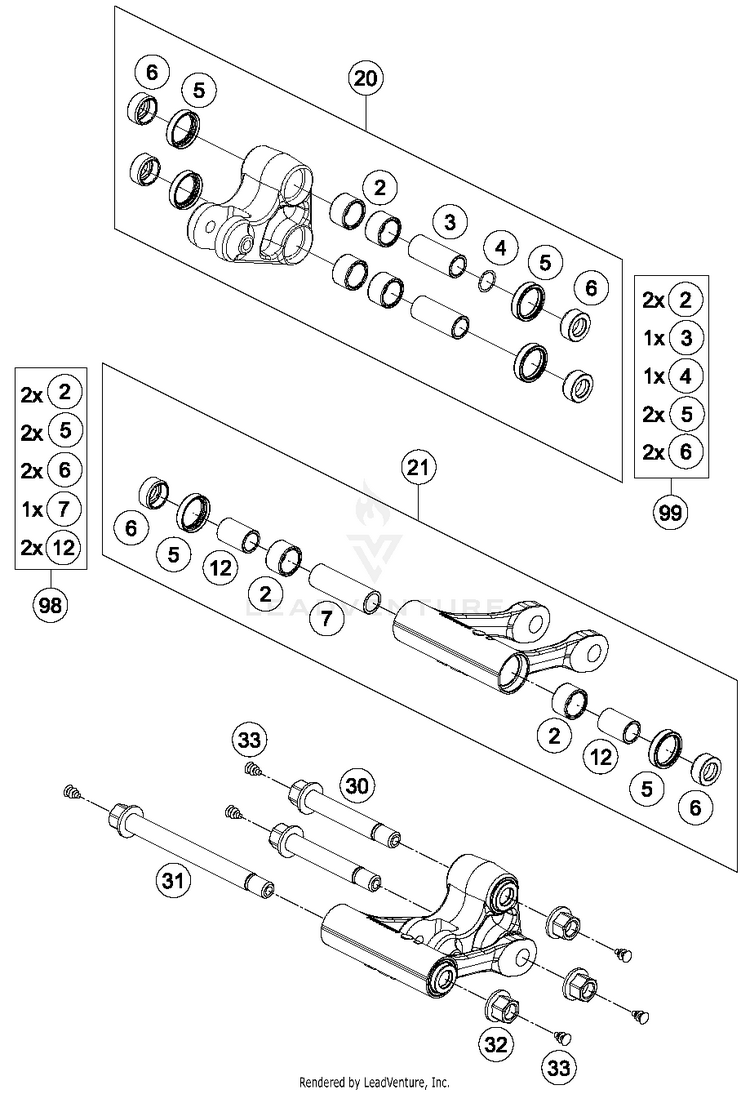 Pro Lever Linking 690 DUKE ORANGE Chassis - 2016 Schematic