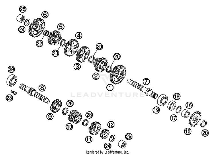 Transmission 65 SX Engine - 2007 Schematic