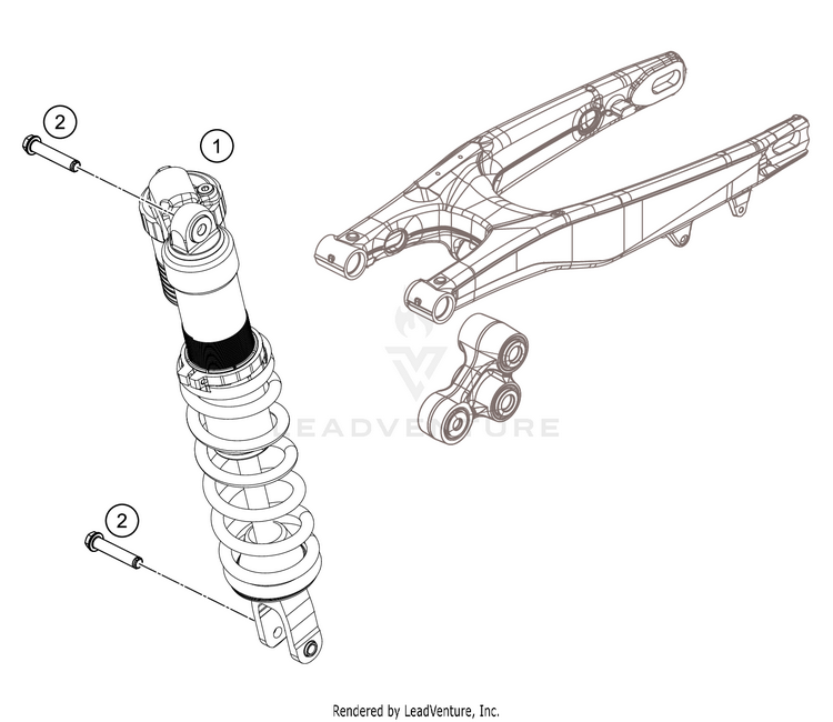 Shock Absorber 350 XC-F Chassis - 2021 Schematic