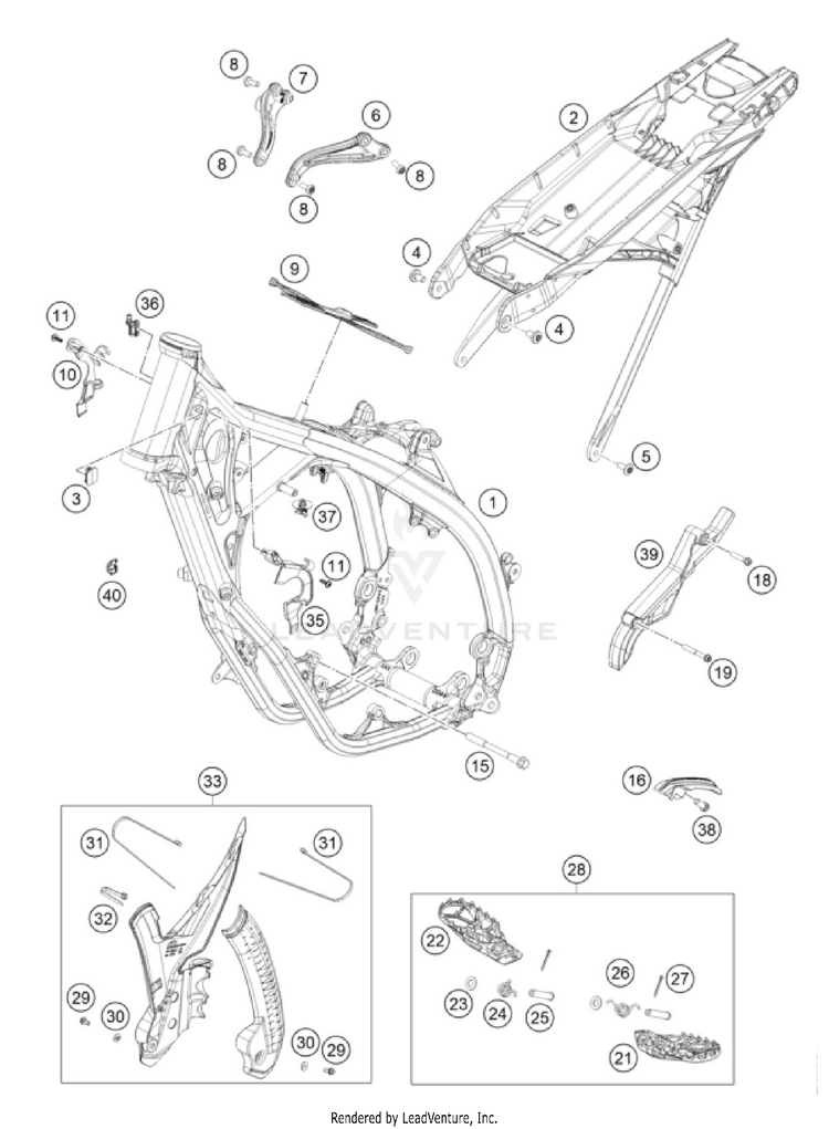 Frame 125 SX CHASSIS - 2026 Schematic