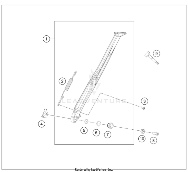 Side / Center Stand 500 EXC-F CHASSIS - 2025 Schematic