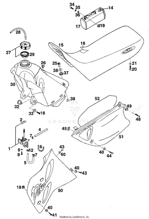 Tank Seat Side Cover Schematic