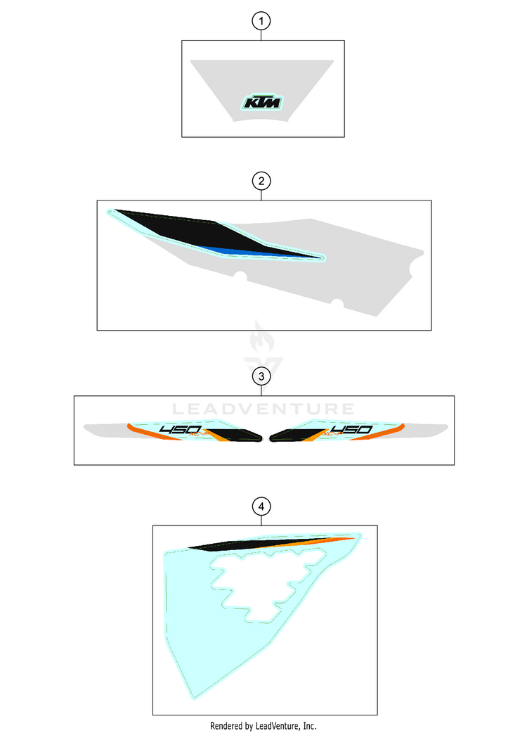 Decal 450 XC-F Chassis - 2021 Schematic