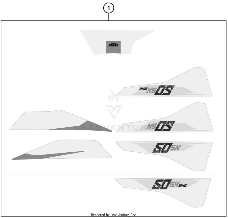 Decal 50 SX MINI Chassis - 2016 Schematic