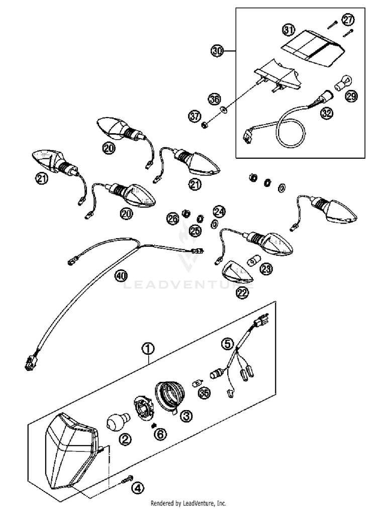 Lighting System 690 Enduro Chassis - 2011 Schematic