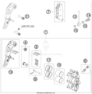 Brake Caliper Front Schematic