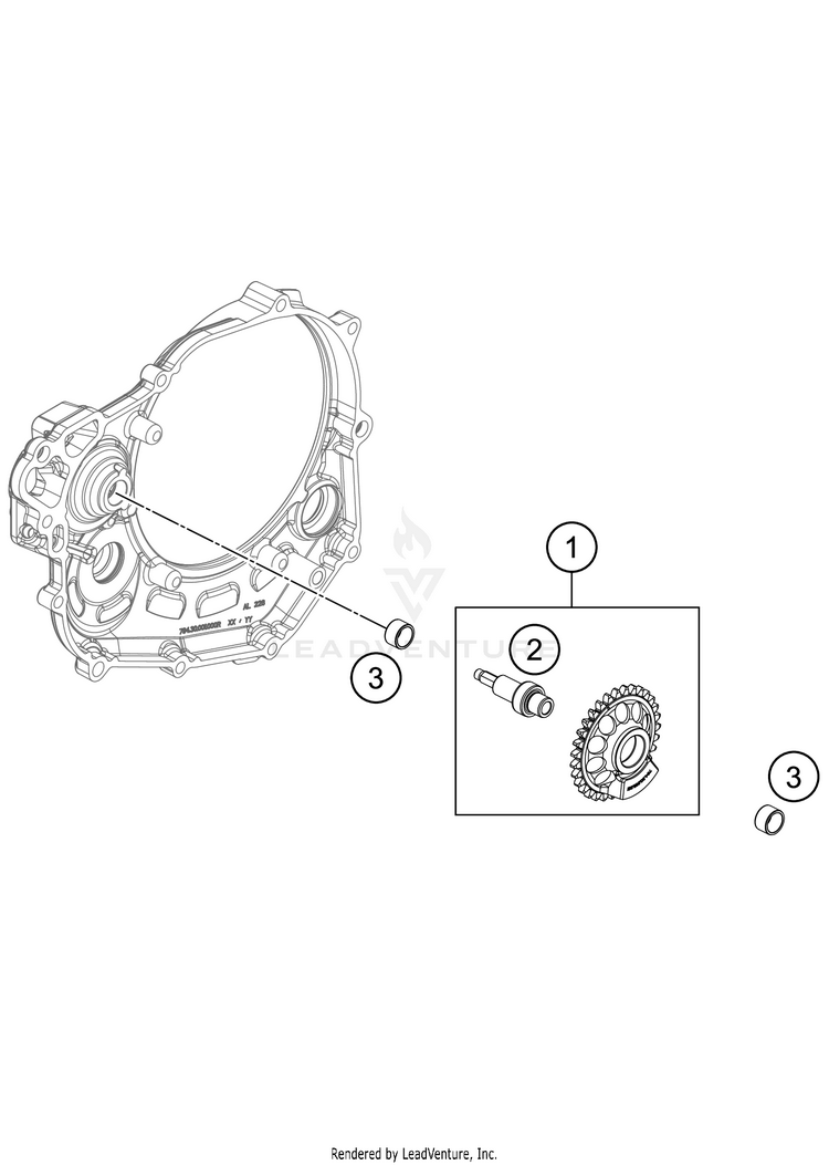 Balancer Shaft 450 XC-F Engine - 2021 Schematic
