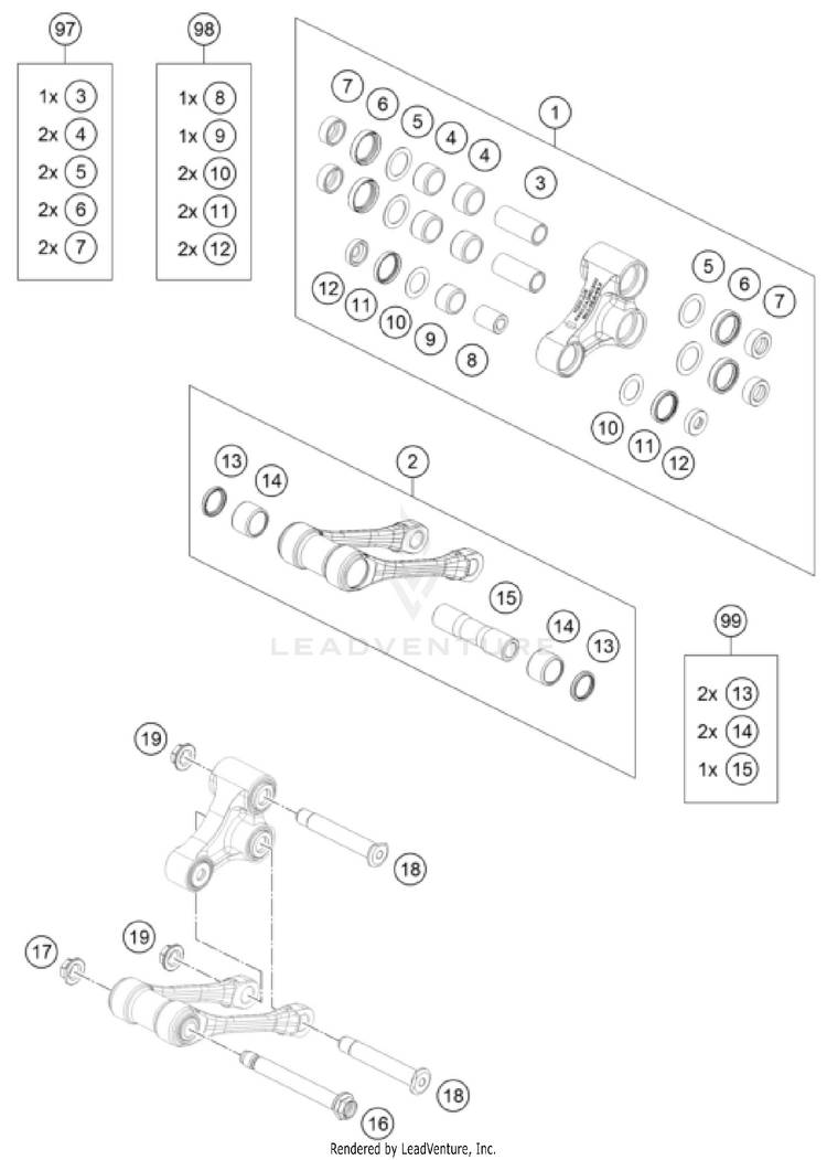 Pro Lever Linking 300 XC CHASSIS - 2025 Schematic