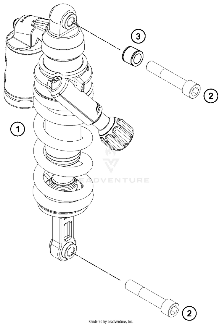 Shock Absorber 1290 SUPER ADVENTURE R CHASSIS - 2018 Schematic