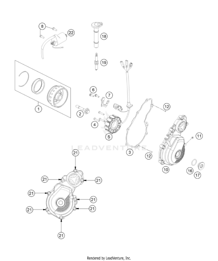 Ignition System 350 SX-F Engine - 2023 Schematic