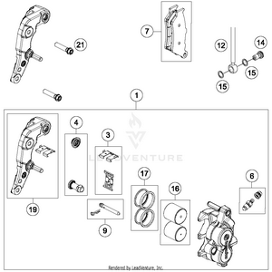 Brake Caliper Front Schematic