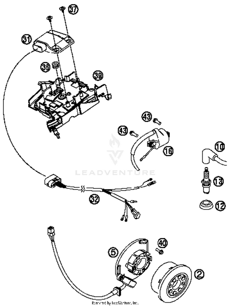 Ignition System 250 SX Engine - 2016 Schematic