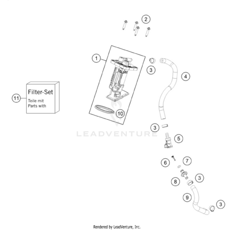 Fuel Pump 125 SX CHASSIS - 2026 Schematic