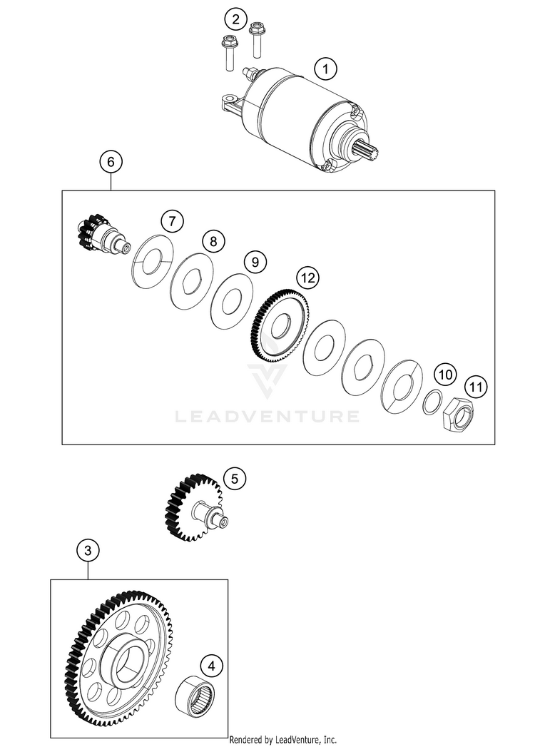 Electric Starter 390 RC CUP Engine - 2016 Schematic
